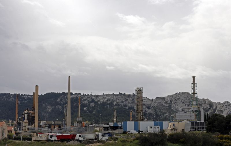 FILE PHOTO – General view of the Total’s oil refinery
