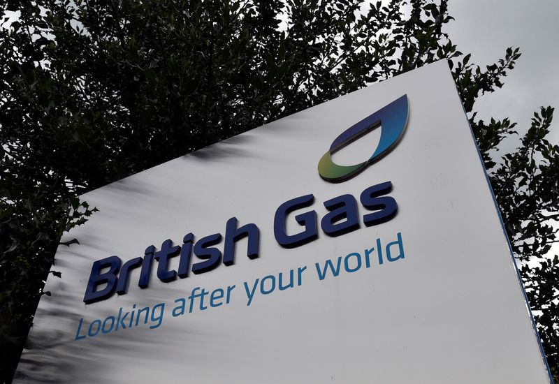 FILE PHOTO: A British Gas sign is seen outside its