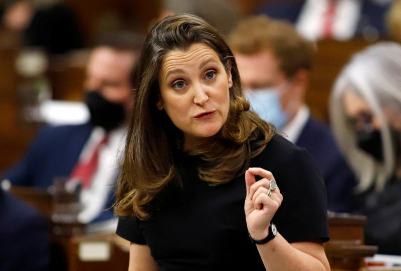 Canada’s Deputy Prime Minister and Minister of Finance Chrystia Freeland