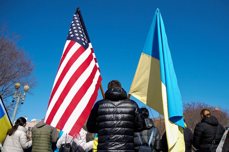 FILE PHOTO: Protest against the Russian invasion of Ukraine in