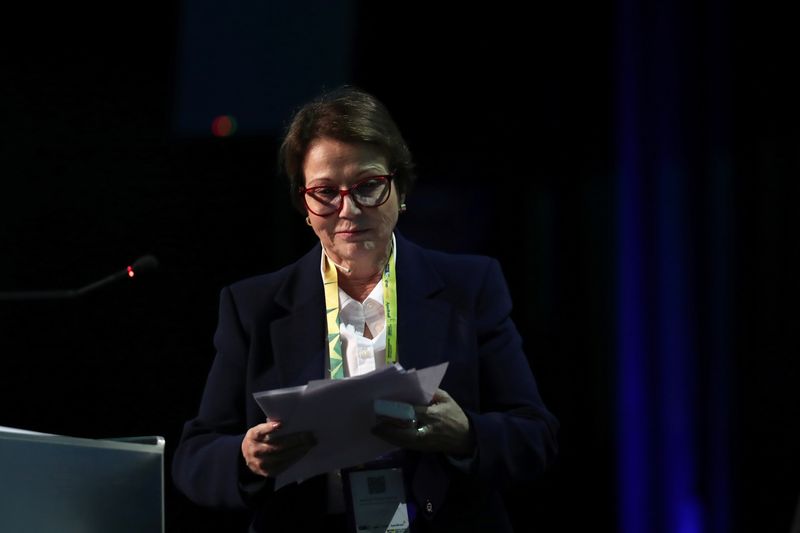 Brazil’s Agriculture Minister Tereza Cristina Dias attends the Brazil Investment