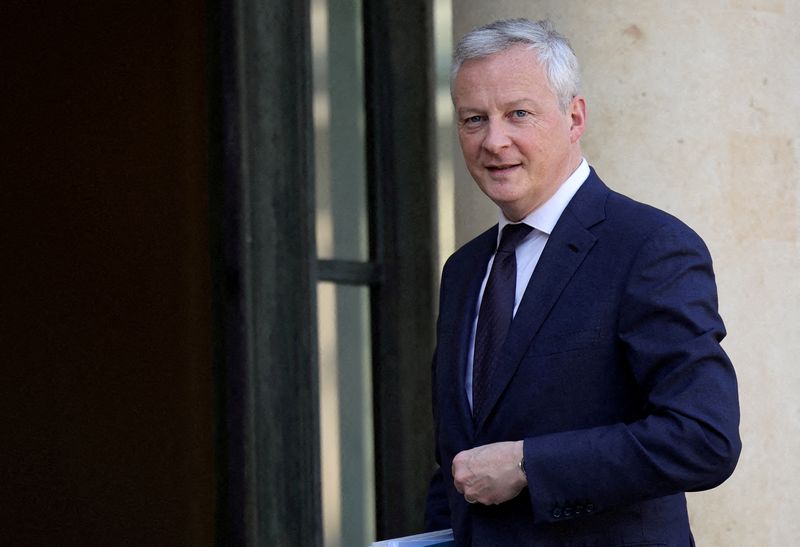 FILE PHOTO: French Economy and Finance Minister Le Maire arrives