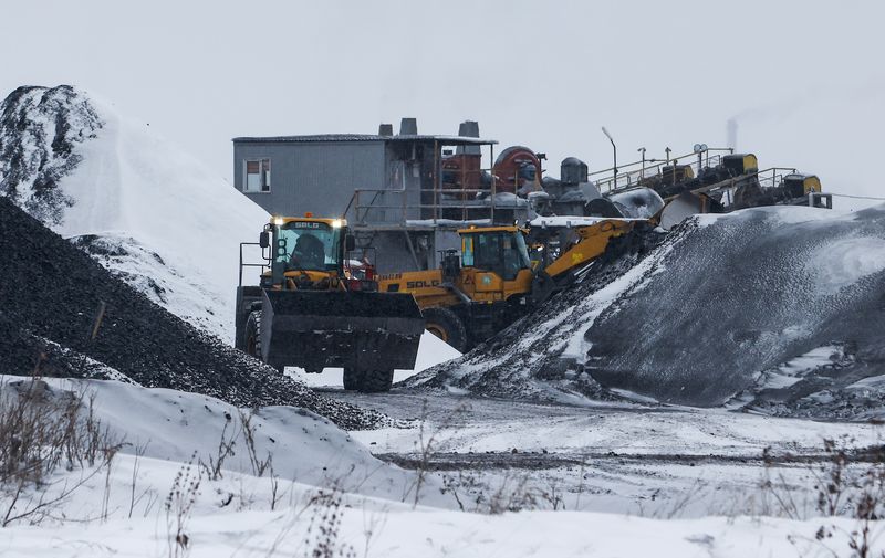 A view shows operations at Razrez Inskoy coal enterprise in