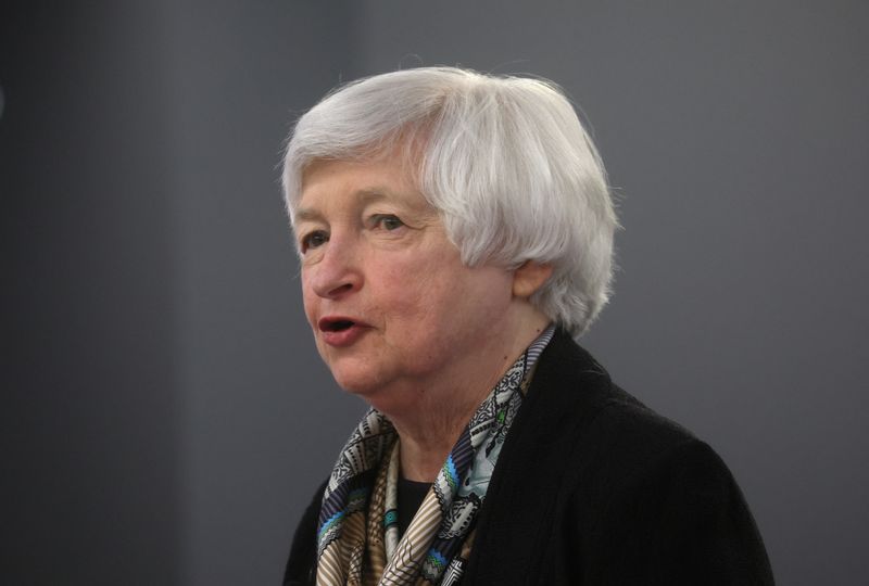 U.S. Treasury Secretary Janet Yellen speaks at the Atlantic Council