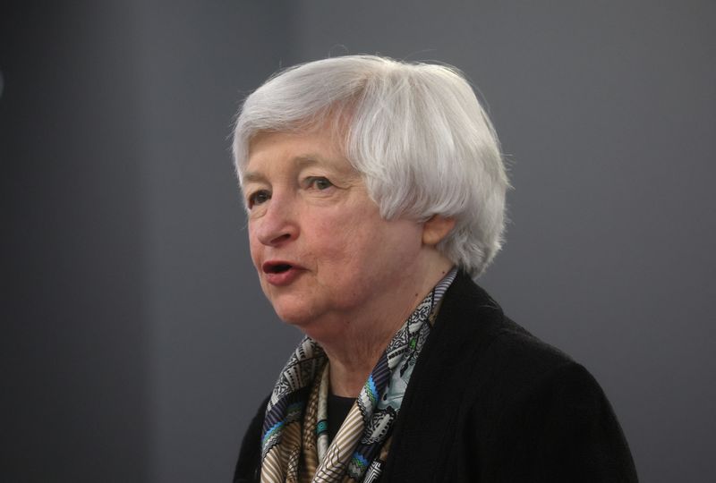 FILE PHOTO: U.S. Treasury Secretary Janet Yellen speaks at the