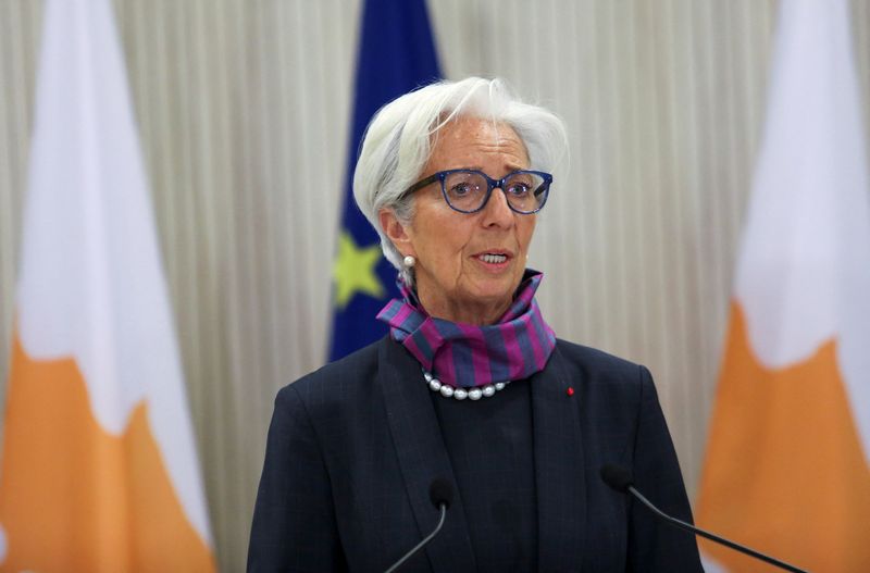 Cypriot President Anastasiades and President of ECB Lagarde attend a