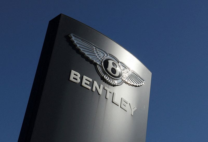 FILE PHOTO: A logo of Bentley is seen outside a