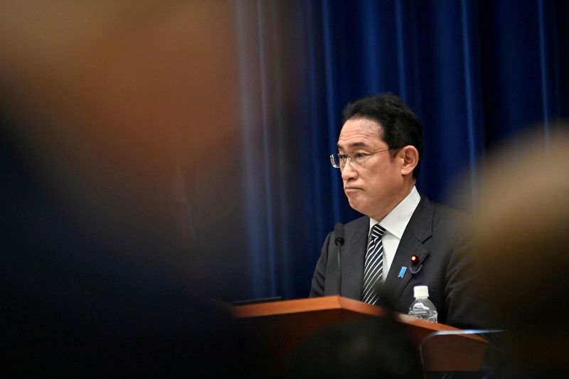 FILE PHOTO: Japan’s PM Kishida attends a news conference in