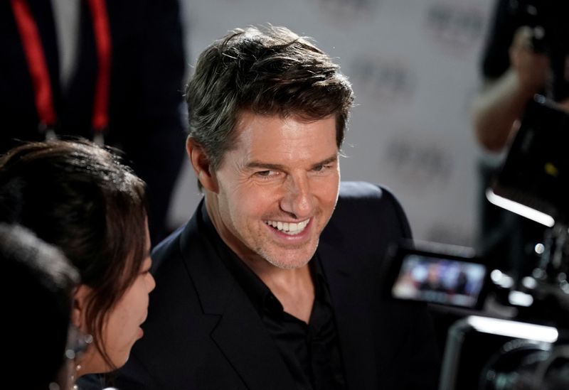 Cast member Tom Cruise attends a news conference promoting his