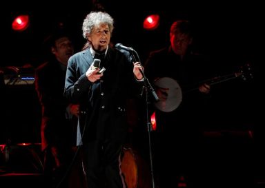 FILE PHOTO: Singer Bob Dylan performs during a segment honoring