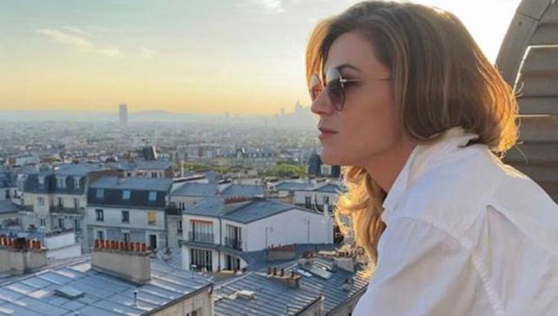 Melody Gardot looks over Paris skyline
