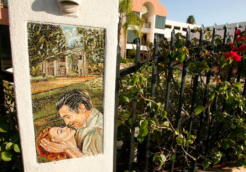 Mosaic depicting a scene from the film “Gone with the