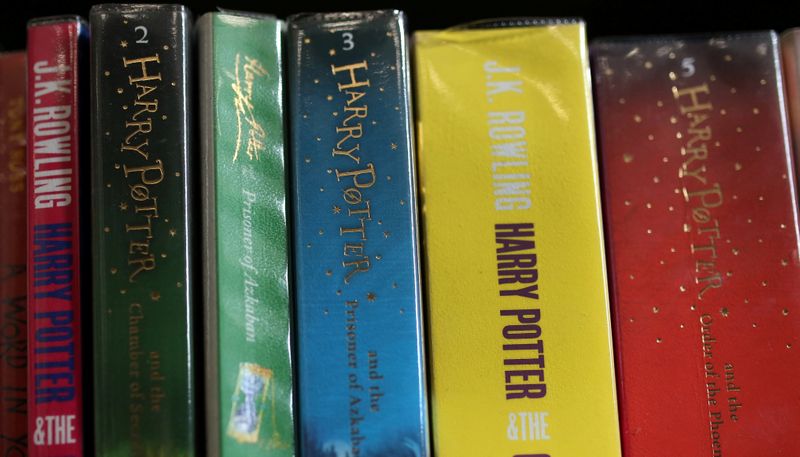 FILE PHOTO: Books from the Harry Potter series by author