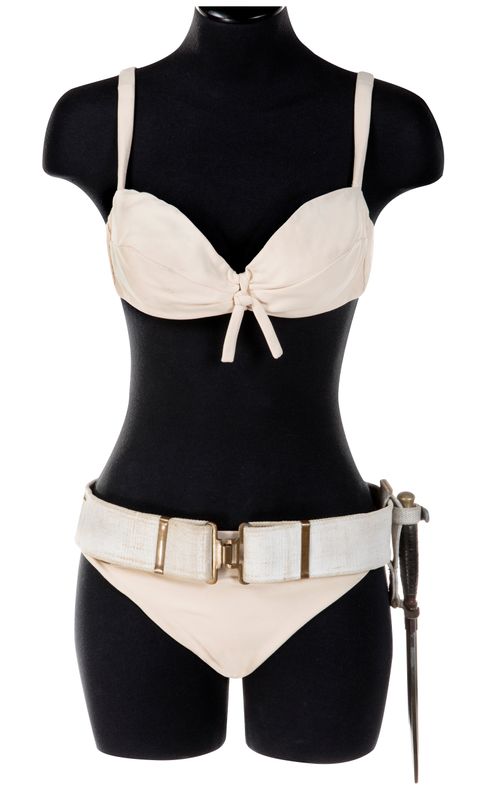 The ivory colored bikini worn by Ursula Andress in the