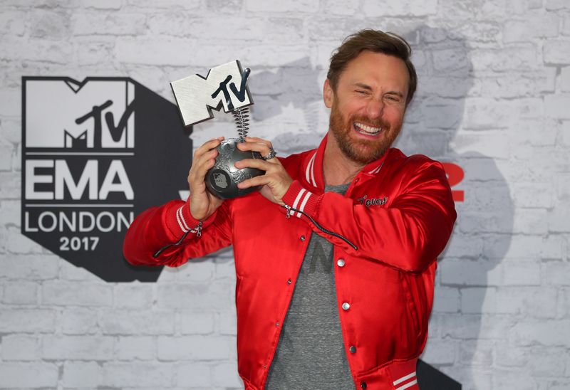 FILE PHOTO: French DJ David Guetta poses with his award