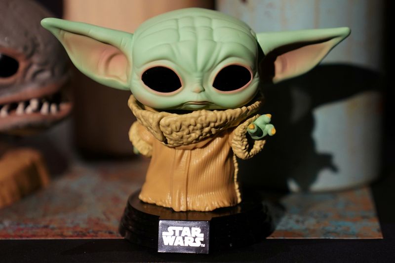 FILE PHOTO: A Baby Yoda toy is pictured during a
