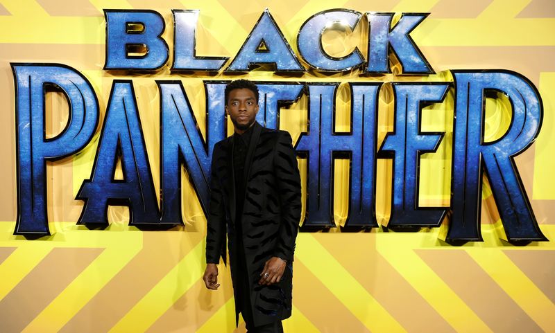 Actor Chadwick Boseman arrives at the premiere of the new