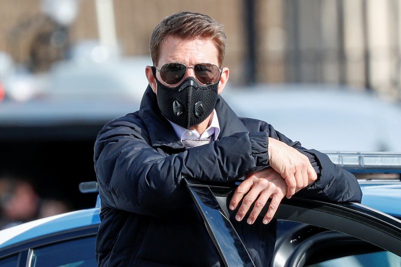 FILE PHOTO: Tom Cruise takes filming of Mission Impossible 7