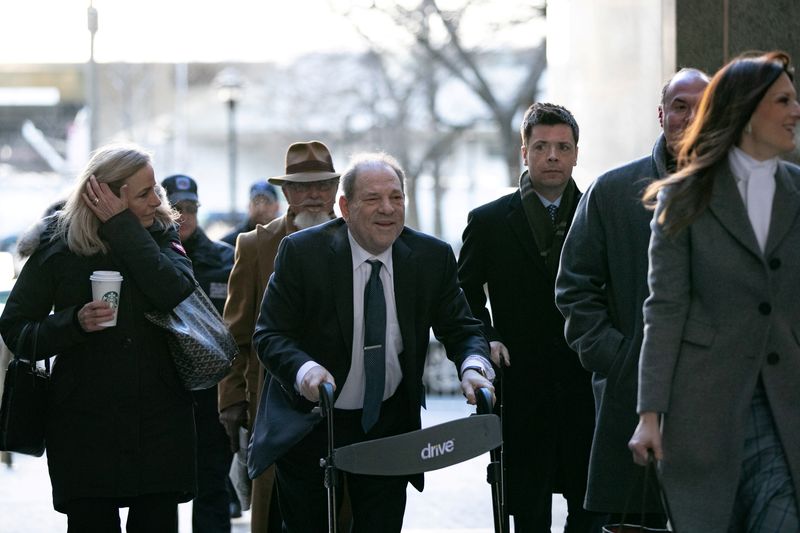FILE PHOTO: Film producer Harvey Weinstein arrives at New York