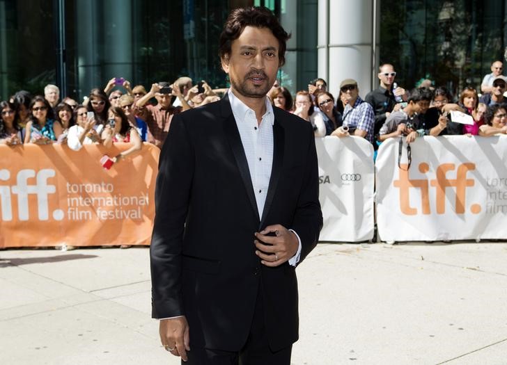 Indian actor Irrfan Khan arrives for the screening of the