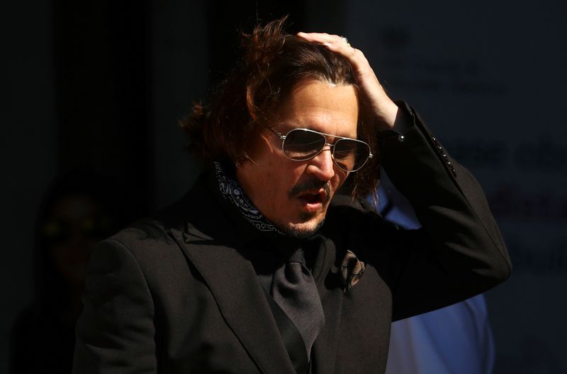Actor Johnny Depp at the High Court in London