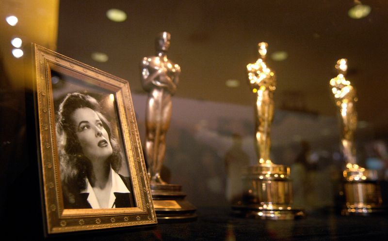 FILE PHOTO: Oscars previously presented to actress Katharine Hepburn are