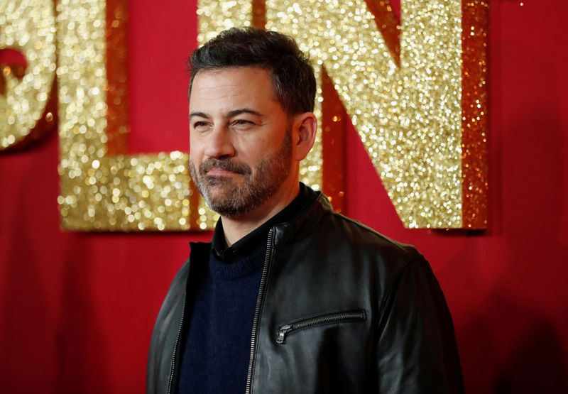 FILE PHOTO: Television host Jimmy Kimmel poses at a premiere