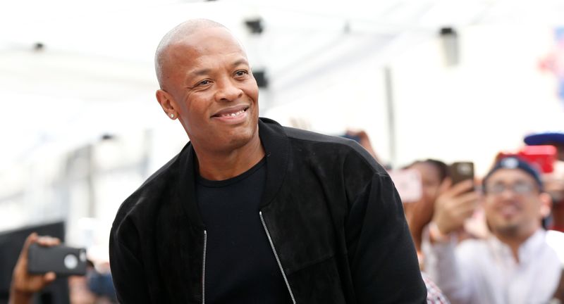 Rapper and music producer Dr. Dre attends the unveiling for