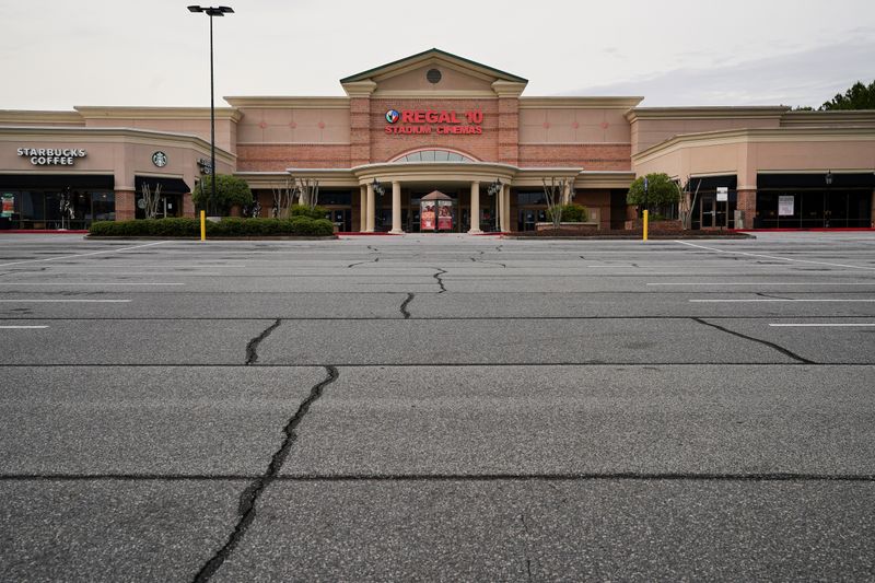 FILE PHOTO: A closed Regal movie theater is seen days