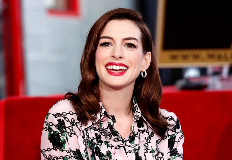 FILE PHOTO: Actor Anne Hathaway is honored with a star