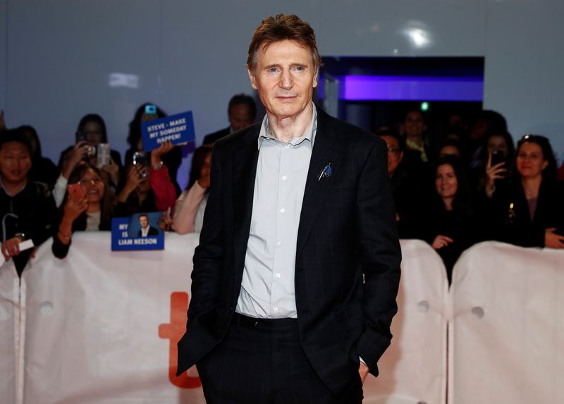 Actor Liam Neeson arrives for the world premiere of Widows