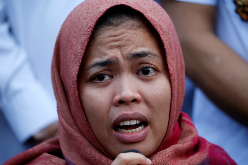 FILE PHOTO: Siti Aisyah, who was previously a suspect in