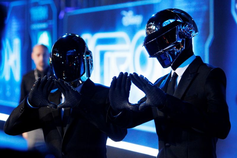 FILE PHOTO: Musicians Banglater and de Homem-Christo of Daft Punk