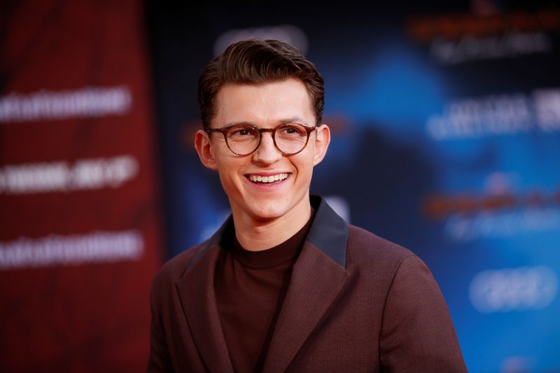 Actor Tom Holland poses at the World Premiere of Marvel