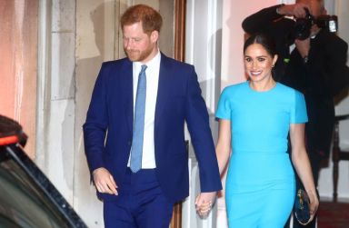 Britain’s Prince Harry and his wife Meghan, Duchess of Sussex,
