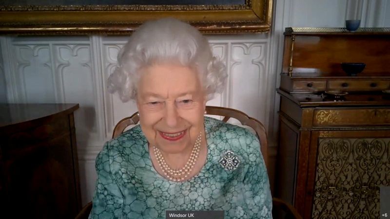 Britain’s Queen Elizabeth II marks British Science Week