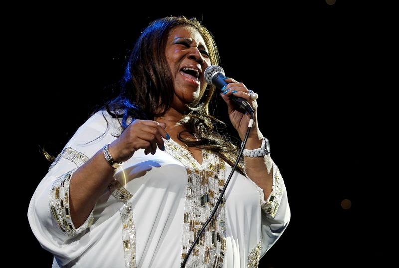 FILE PHOTO: Aretha Franklin performs at Radio City Music Hall