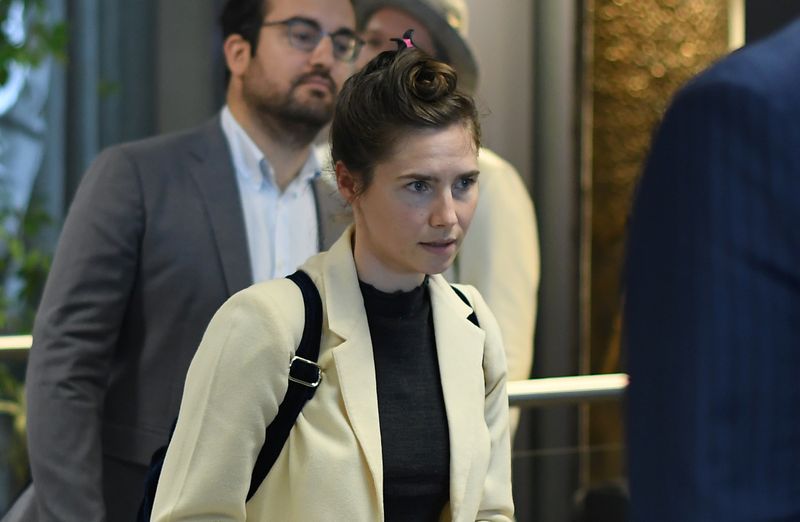Amanda Knox arrives at Milan’s Linate airport