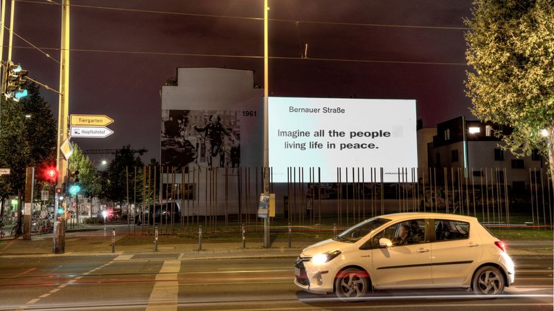 “Imagine” marks 50 years with lyric projected on landmarks