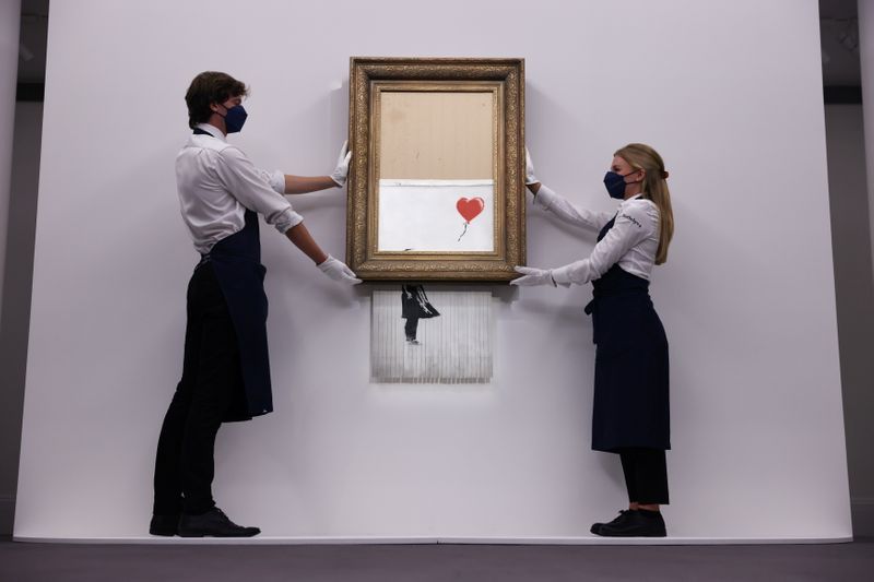 FILE PHOTO: Banksy’s ‘Love is in the Bin’ photocall at