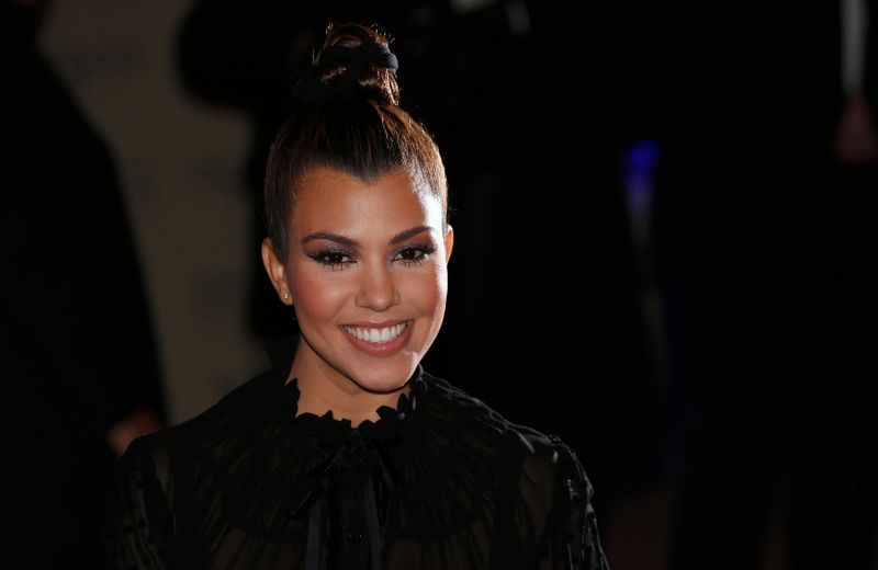 Kourtney Kardashian arrives for the launch of her clothing line