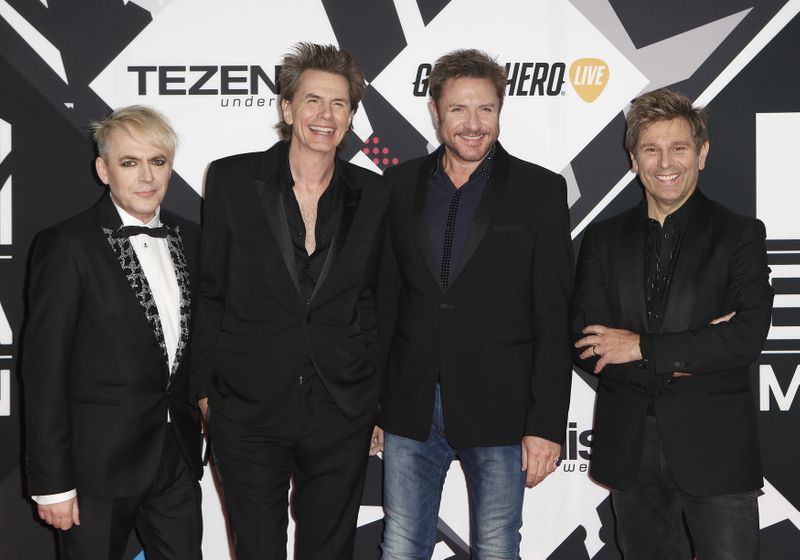 FILE PHOTO: Duran Duran pose on the red carpet during