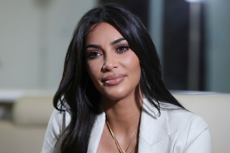 Reality TV personality Kim Kardashian attends an interview in Yerevan
