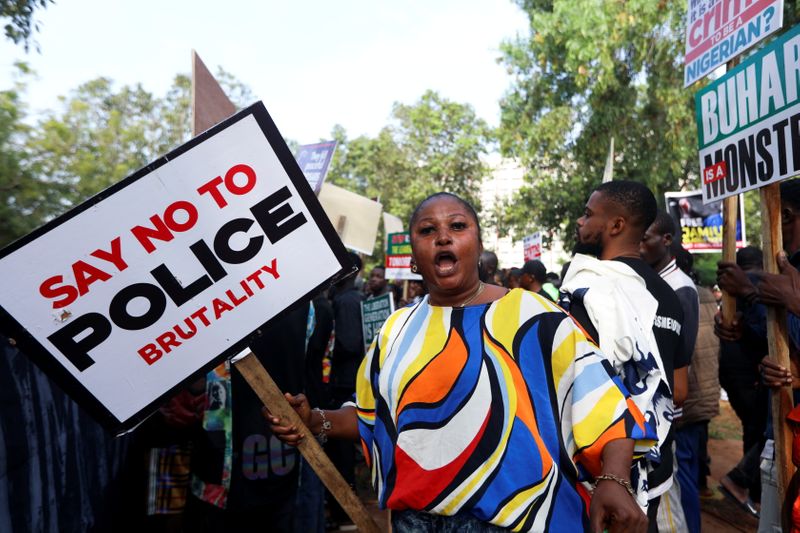 FILE PHOTO: Nigerians mark one-year anniversary of anti-police brutality protests,