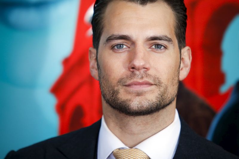 Actor Cavill attends the premiere of “The Man From U.N.C.L.E.”