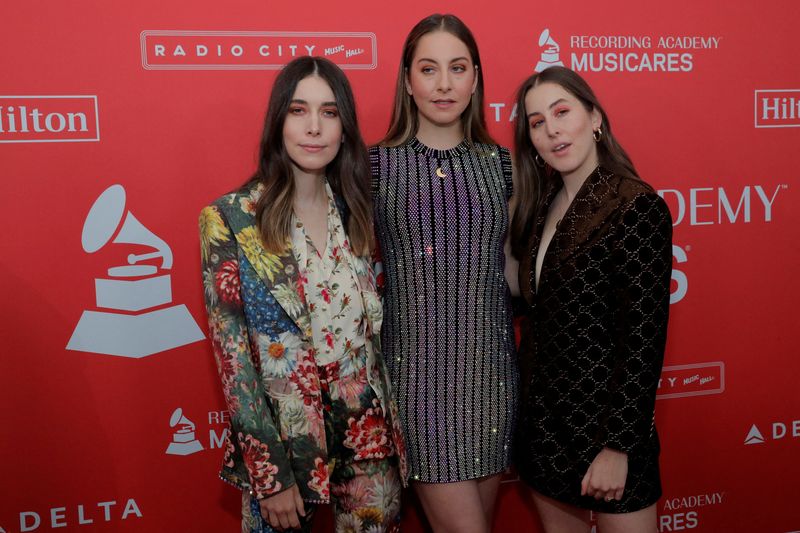FILE PHOTO: Musicians Danielle Haim, Este Haim and Alana Haim