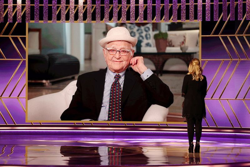 Honoree Norman Lear accepts the Carol Burnett Award in this