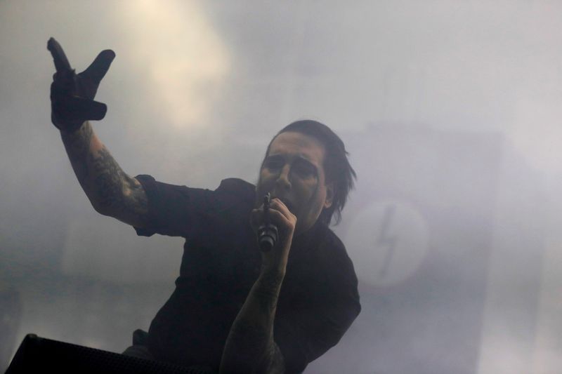 FILE PHOTO: Musician Marilyn Manson performs during a concert at