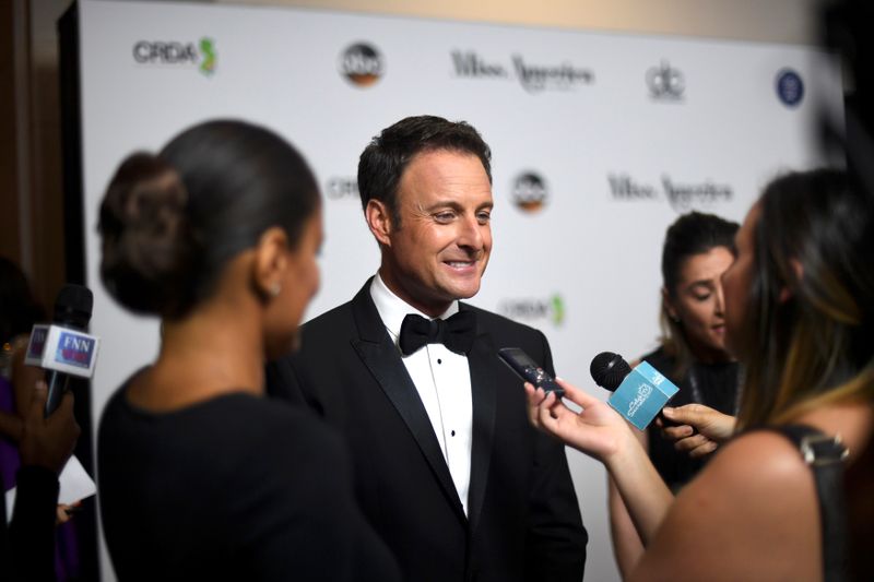 Host Chris Harrison is interviewed on the red carpet of