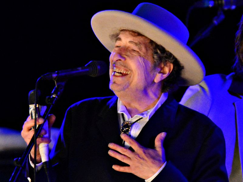 File photo of U.S. musician Bob Dylan performing during on